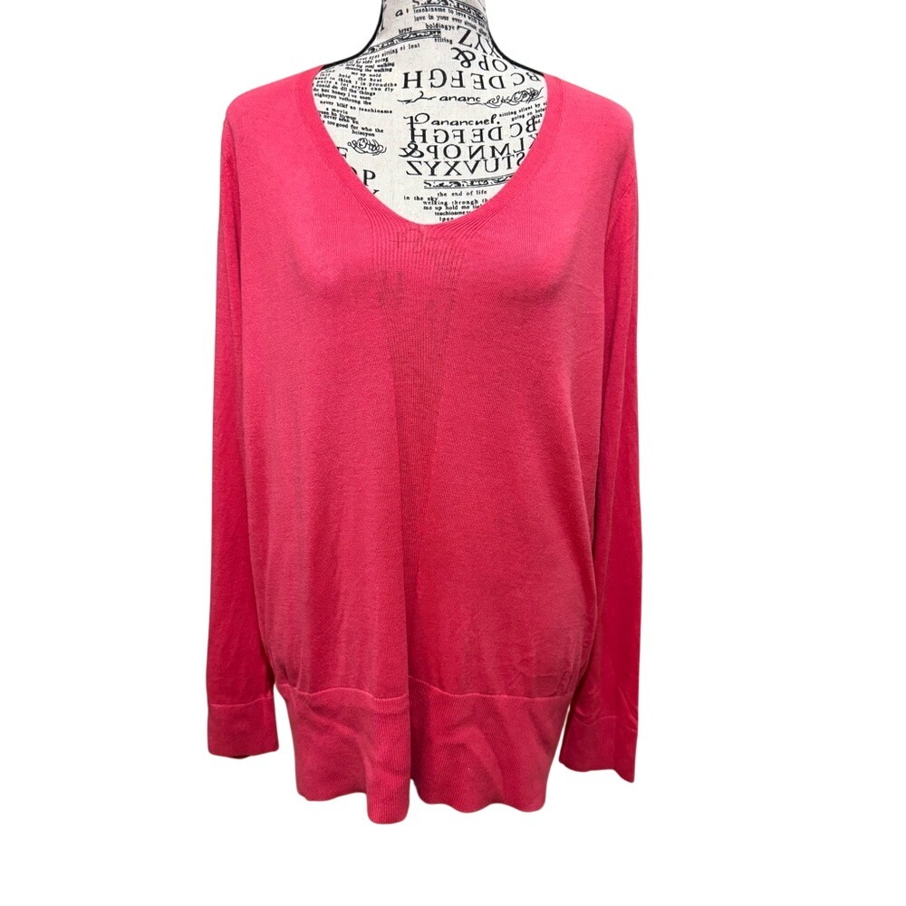 Talbots Bold Pink Knit Top